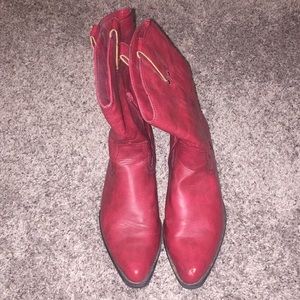 Women’s Red Cowboy boots size 10 Hot tomato